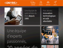 Tablet Screenshot of onyris.com